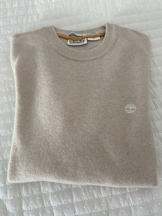 Malha Pullover timberland gol redonda em lã presente natal como nova