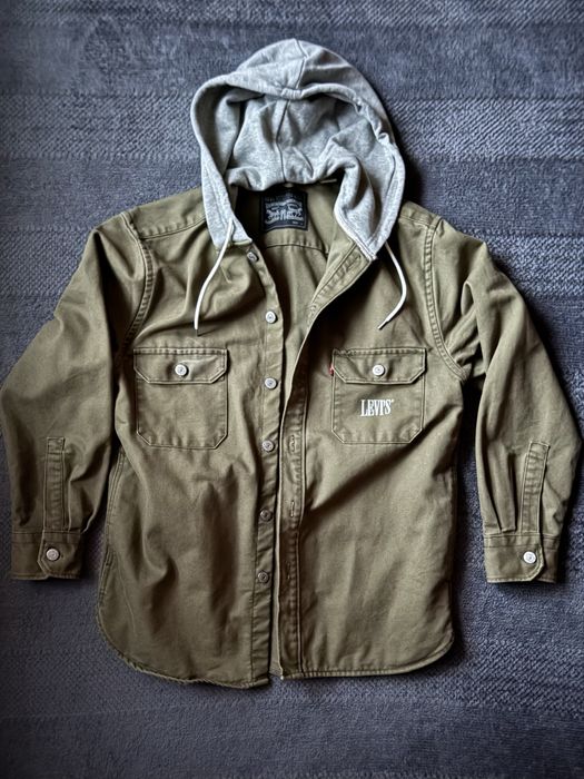 Kurtka jeansowa zielona khaki oversize Levi’s rozmiar S