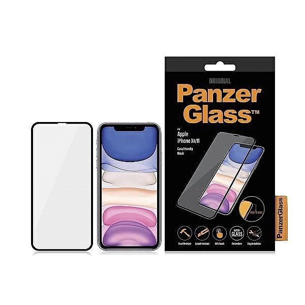 Szkło hartowane PanzerGlass E2E Super+ na iPhone XR / 11 - z czarną ra