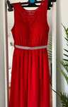 Vestido vermelho de cerimónia