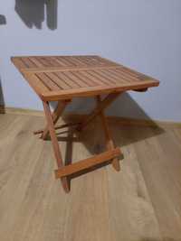 Duński stolik piknikowy eukaliptusowy, składany - 50x50x50