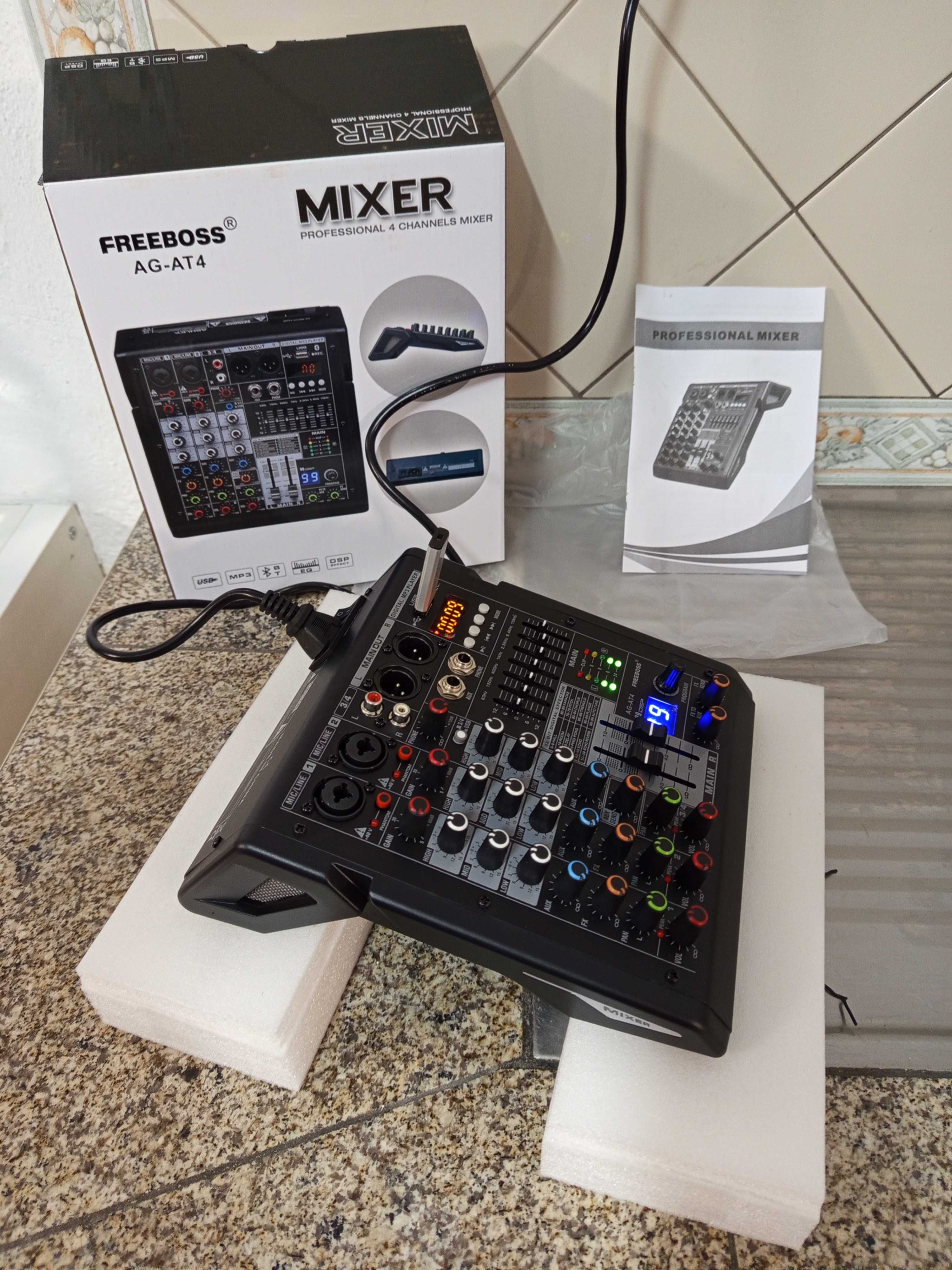 Mesa de Áudio 99 DSP USB Bluetooth Nova