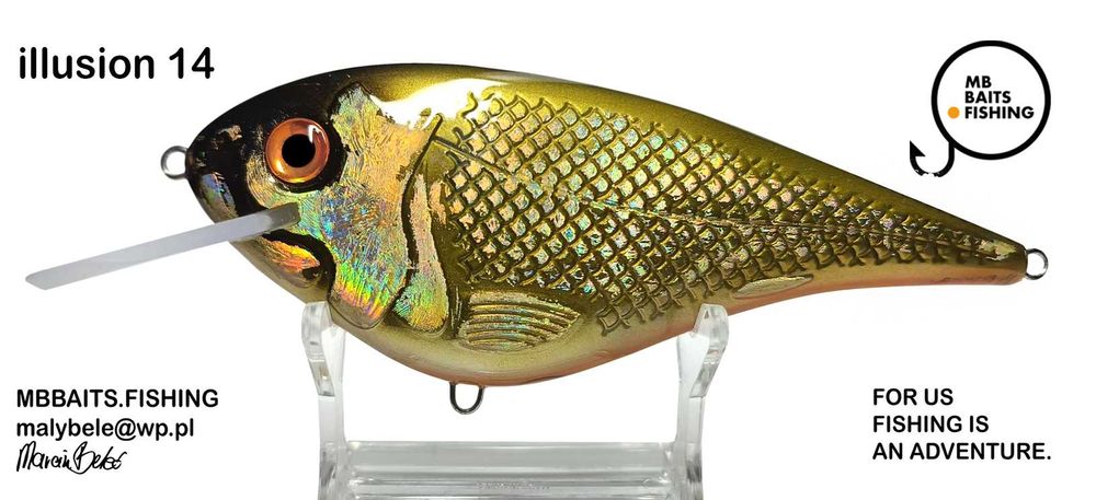 Wobler szczupak/sum illusion 14cm Hand Made