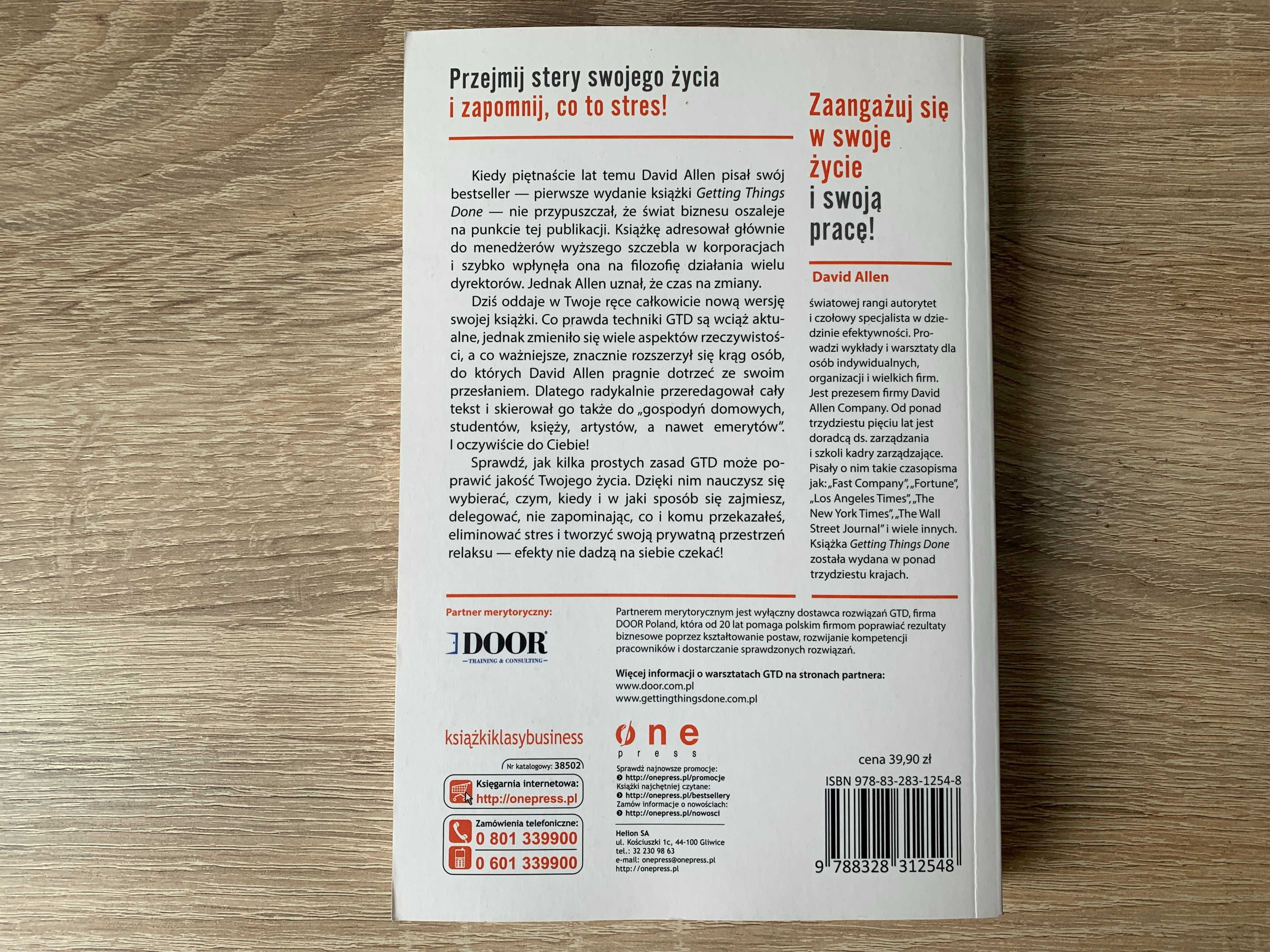 Getting Things Done (GTD), David Allen, 2016, wyd. Helion, Ursynów