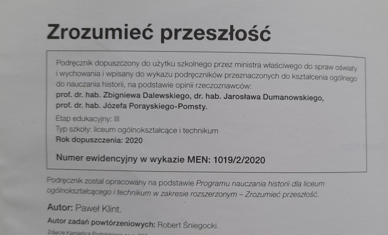 Zrozumieć przeszłość 2 zakres rozszerzony