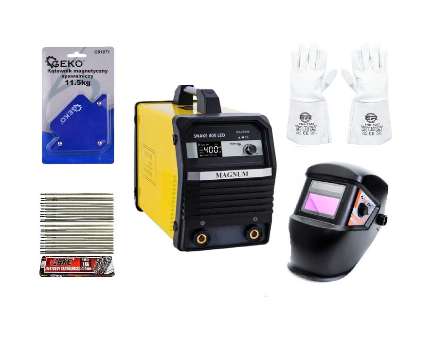 SPAWARKA MMA MAGNUM SNAKE 405 LED Zestaw - Najtaniej -Negocjuj