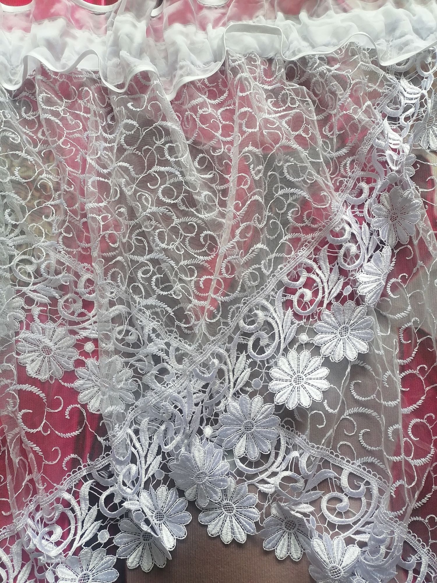 Gotowa firana haftowana gipiura 330x135