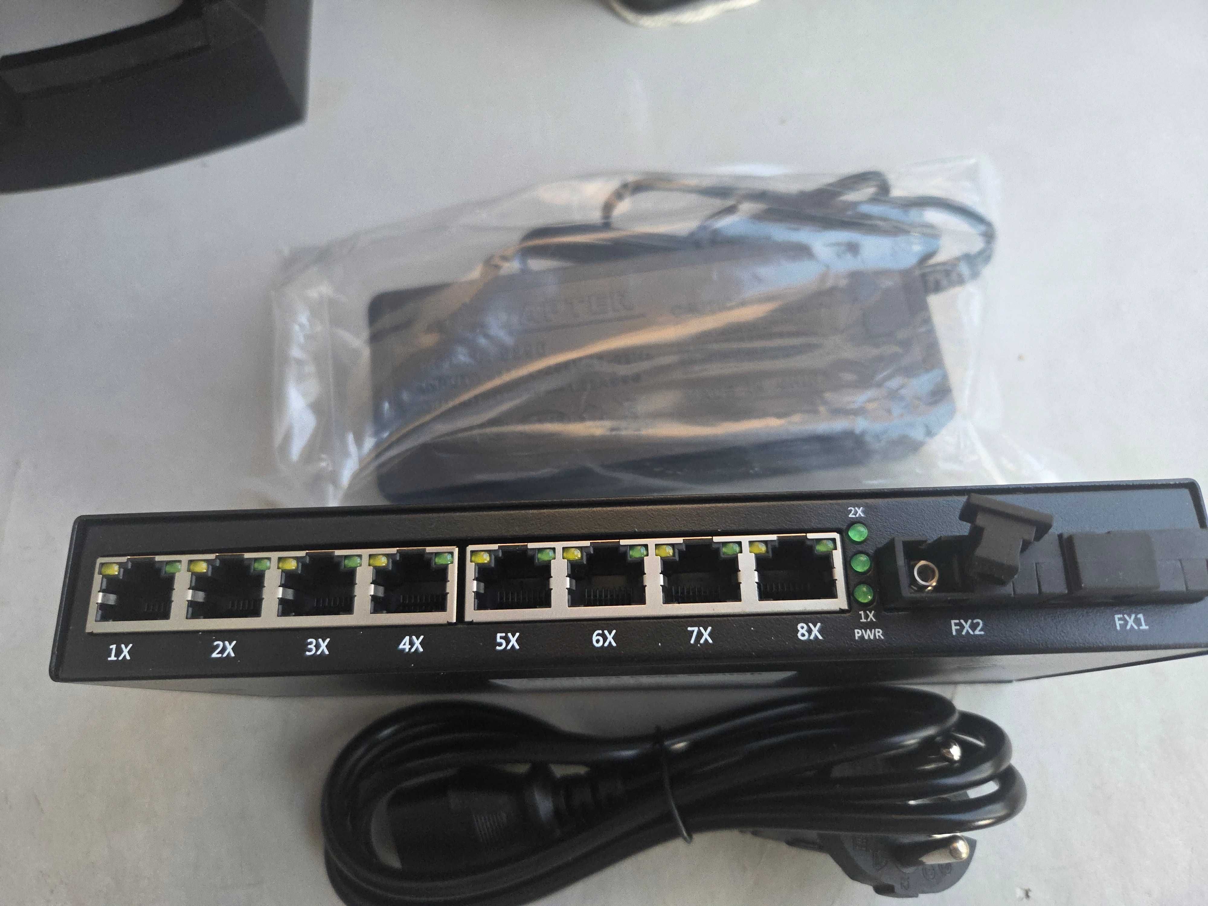 POE комутатор/медіаконвертор JYD-2F8GE-POE fibertelecom