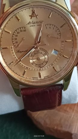 Atlantic nr 8 oryginalny zegarek znanej firmy chronograf