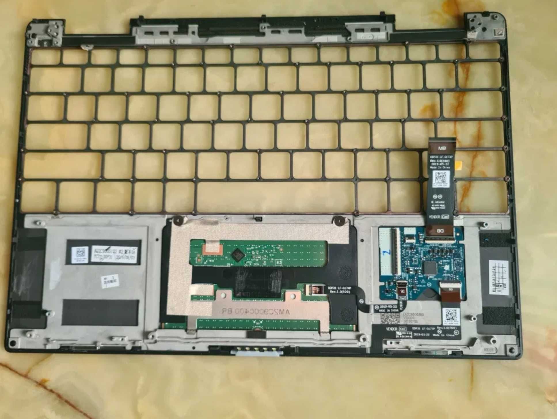 Dell OEM XPS 13 (7390) 2-in-1 Palmrest Touchpad Assembly - 45T4C