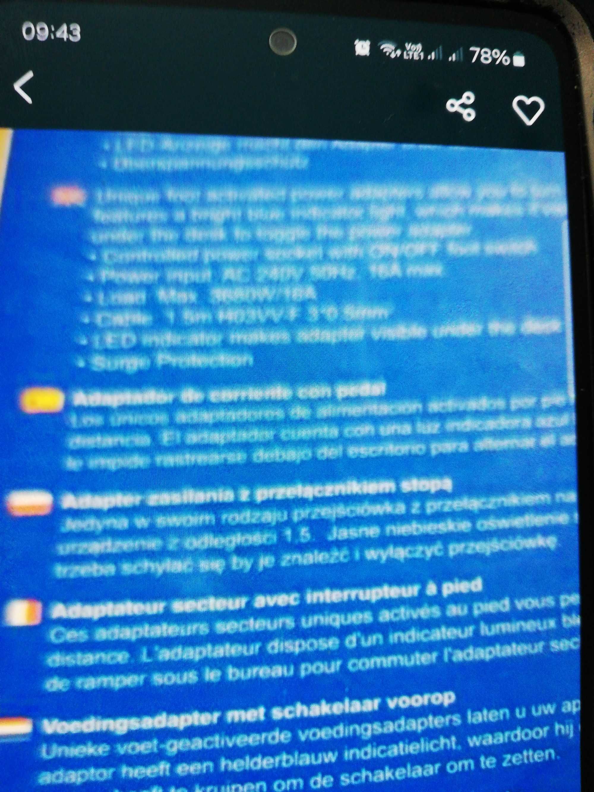 Adapter z przełącznikiem stopą