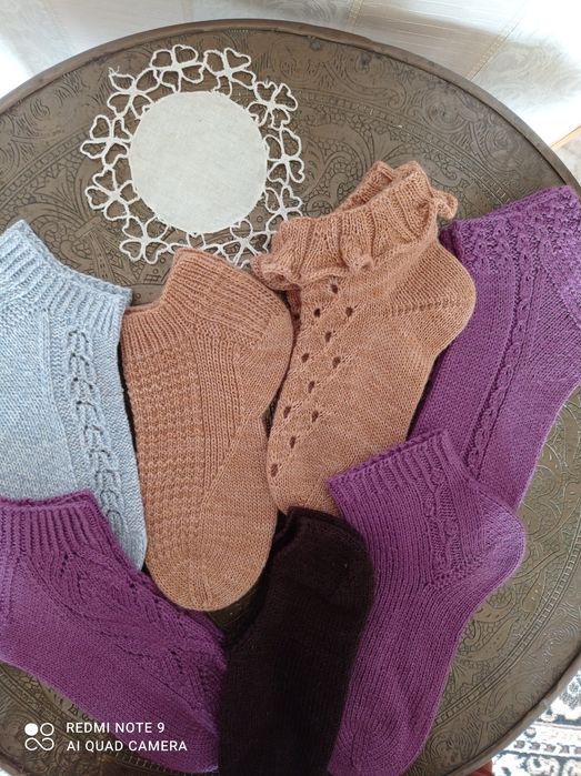 Шерстяные вязаные носочки