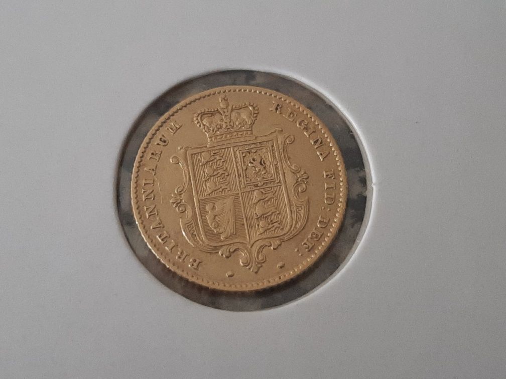 1/2 libra e 2 libras de ouro antigas sec. XIX