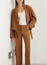 Жіночі шкіряні штани\Шкіряна замша\Hotel particulier\color lilou