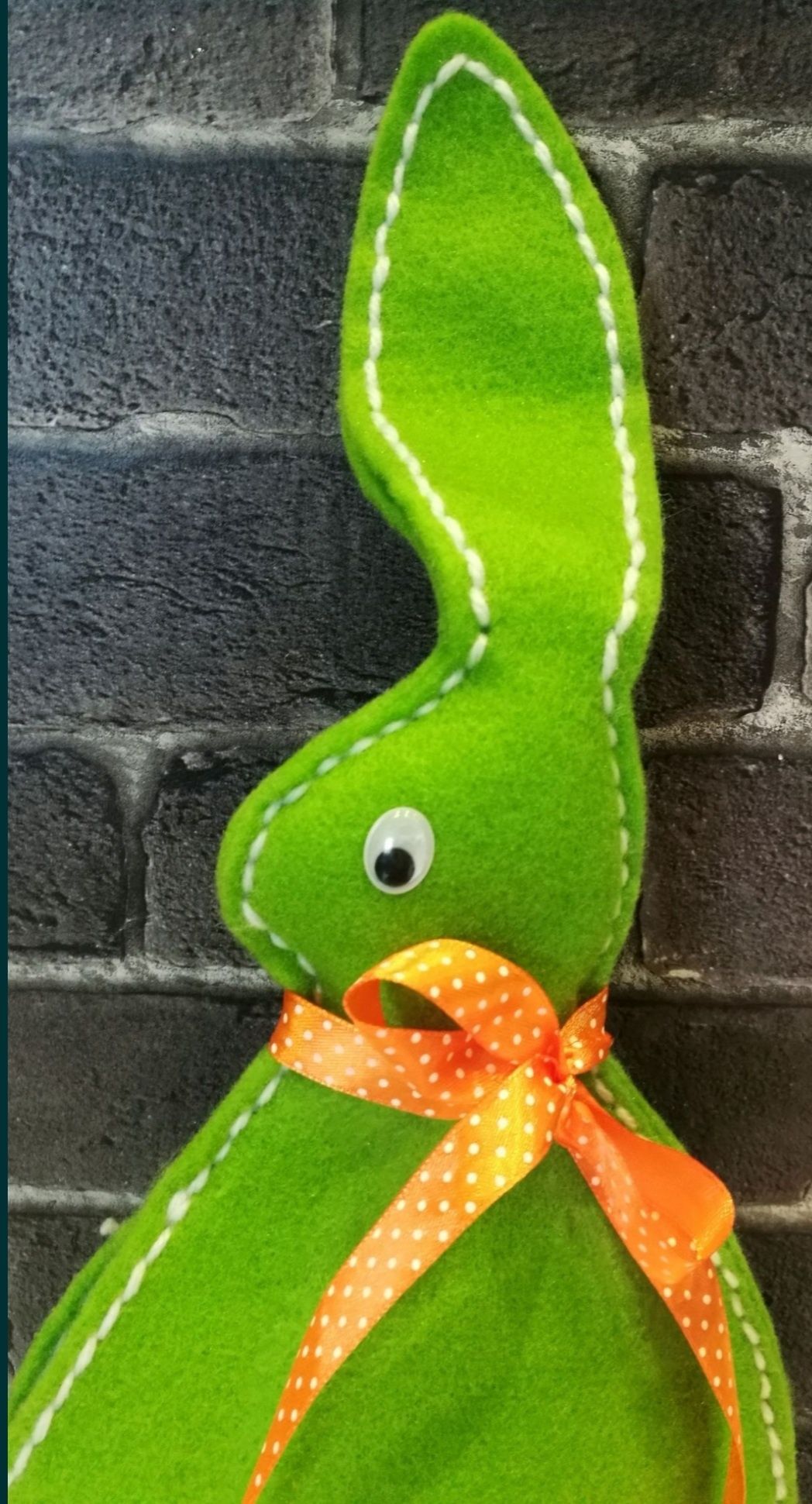 Zając Wielkanocny handmade ręcznie wykonany filc duży na słodycze