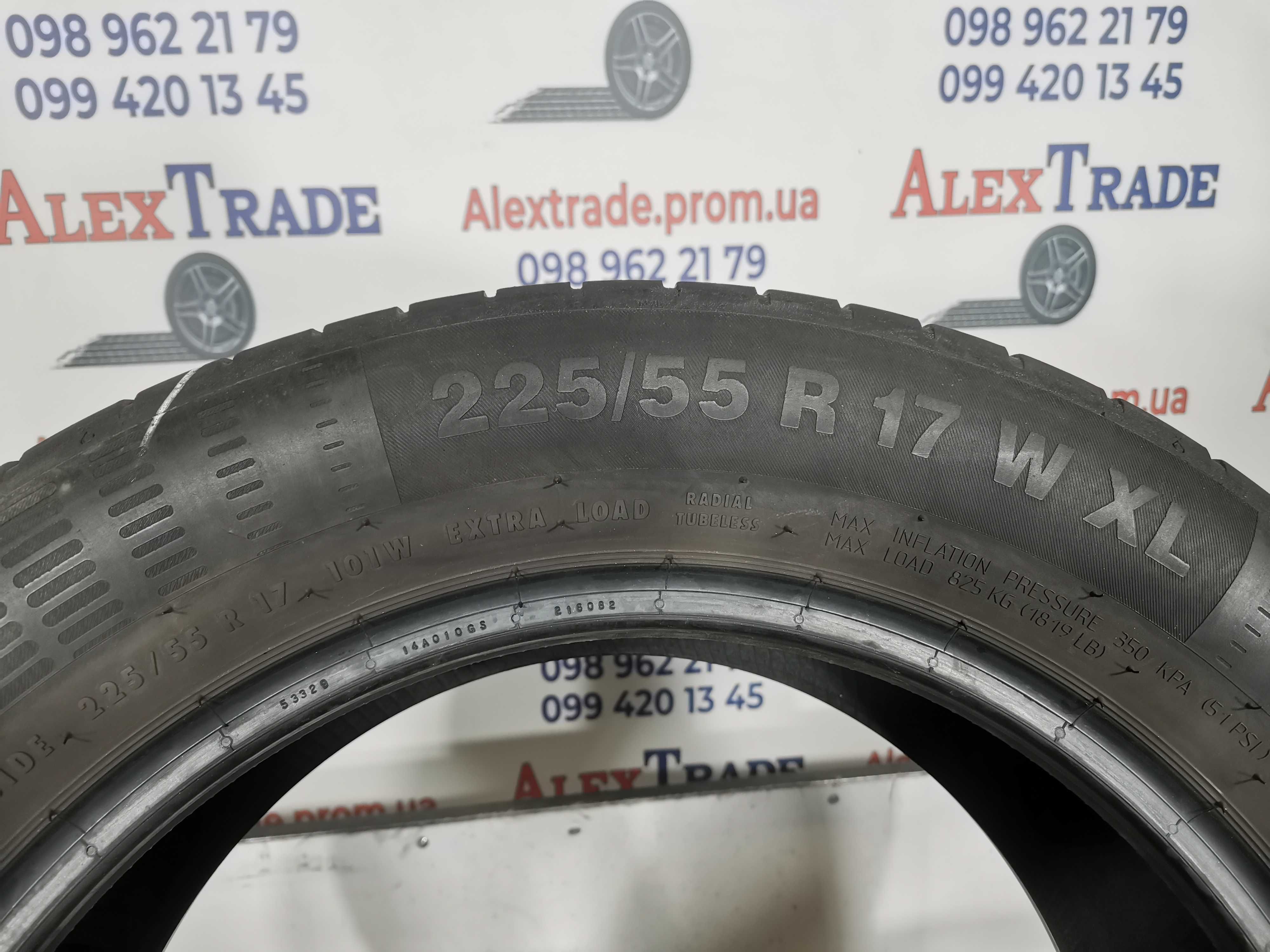 1 шт. 225/55 R17 Continental ContiEcoContact 5 XL літня шина б/у