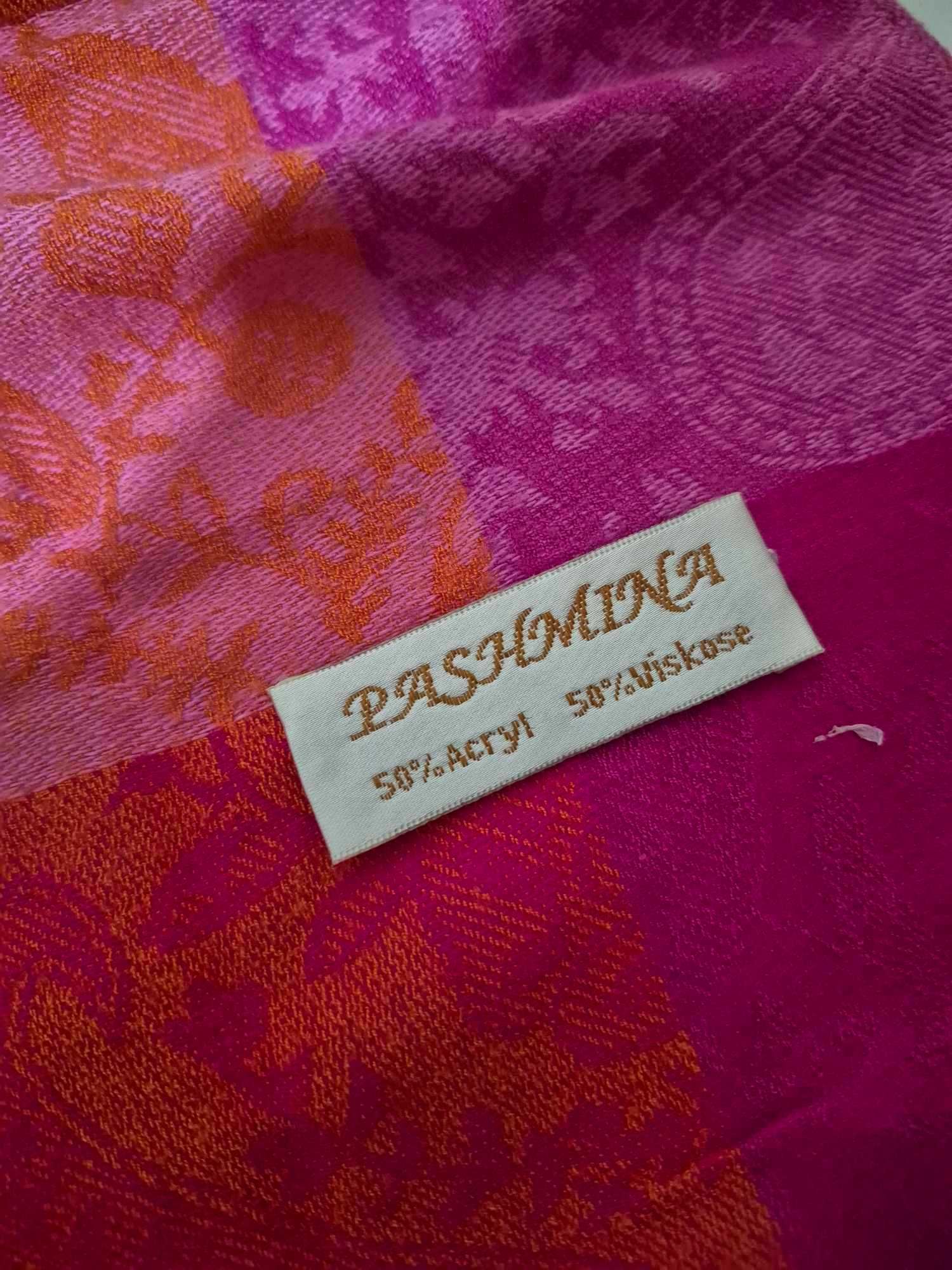 Elegancki szal wielokolorowy Pashmina