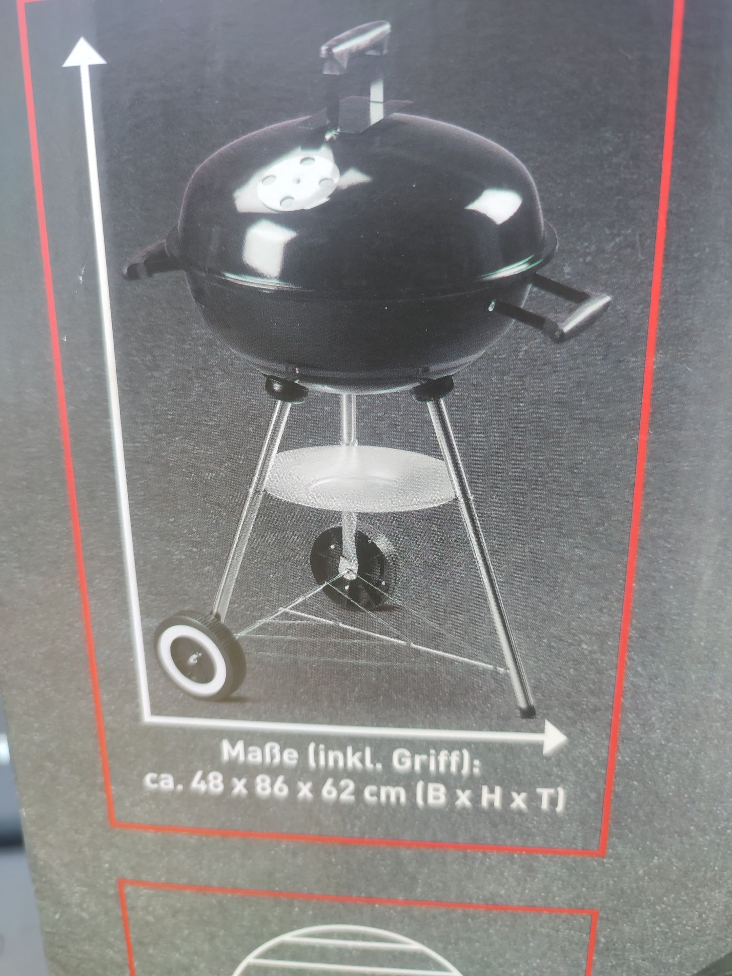 Grill nowy węglowy 48 cm