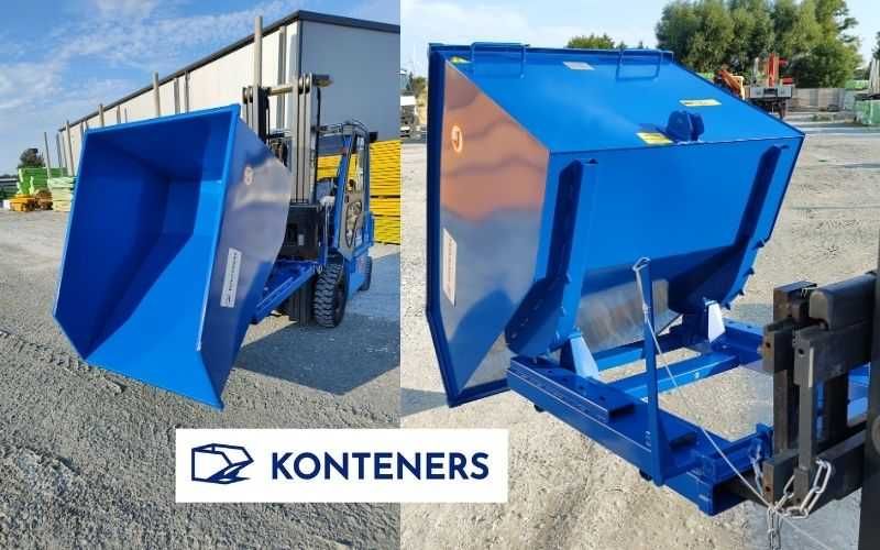 Kontener 1m3 1000 L , Kontener samowyładowczy / Pojemnik metalowy