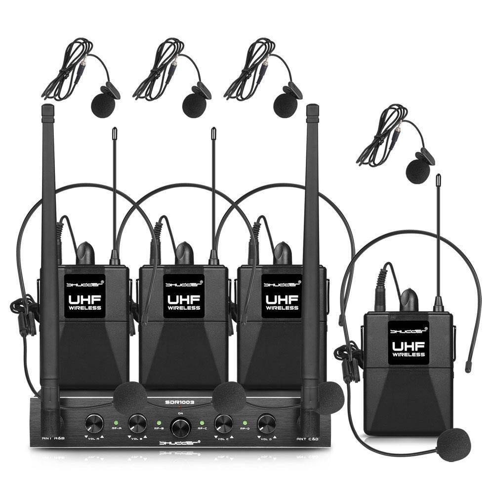 Mikrofony bezprzewodowe Shudder SDR1004 4 mikroporty typu bodypack