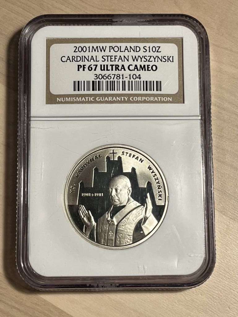 10 ZŁ Kardynał Wyszyński 2001 PF67 Ultra Cameo