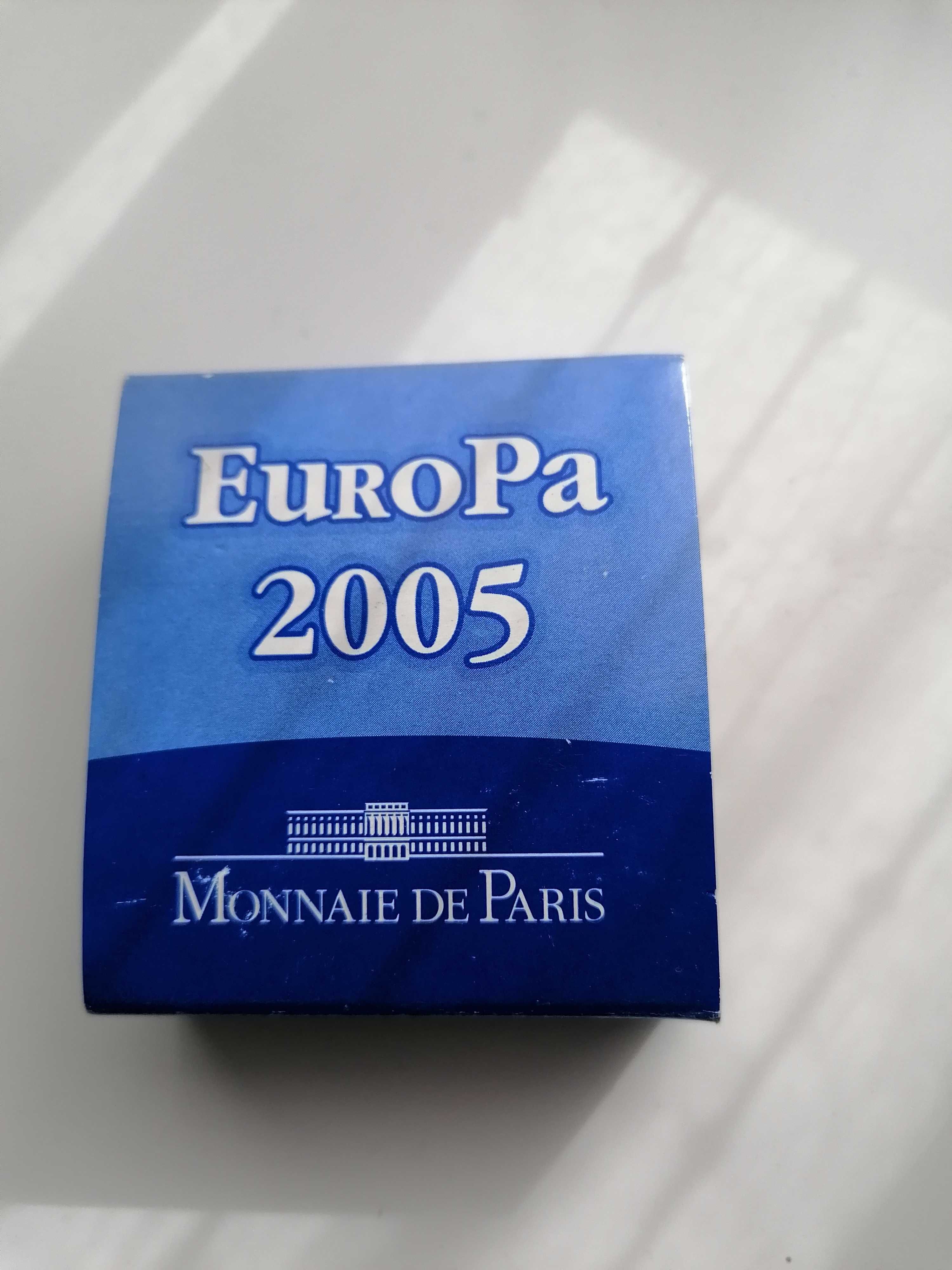 Moeda 2005 França - 1€ 1/2 euros proof . 50 Anos Bandeira U Europeia