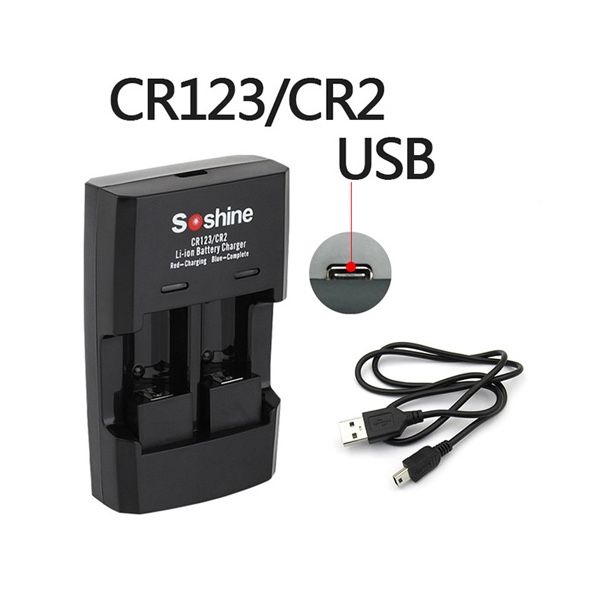 Зарядний пристрій для акумуляторів SOSHINE CR123 / CR2