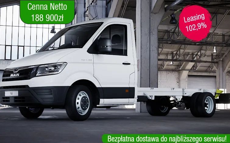 MAN TGE 5.160 4X2 SB  MAN Polska oferuje pojazdy dostawcze Next Level dostępne od ręki!
