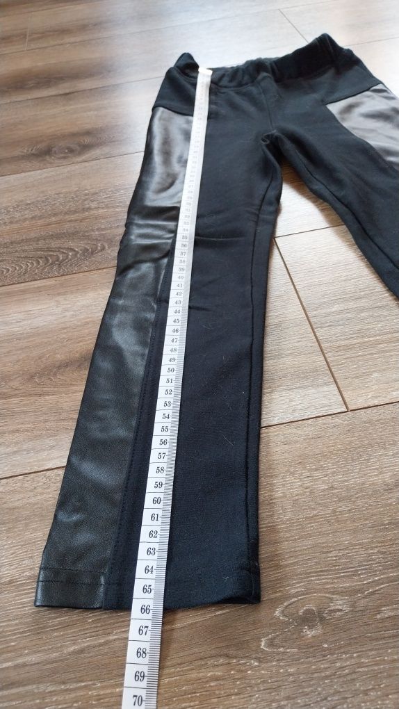 Czarne legginsy r. 122 ciepłe