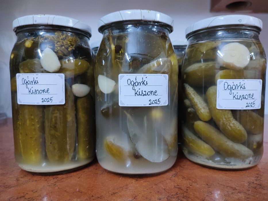 Ogórki kiszone butelki/słoiki