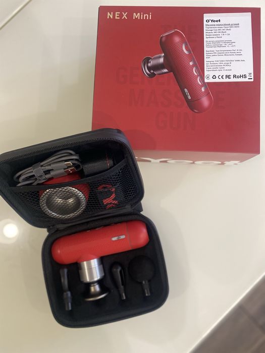 Перкусійний ручний масажер для тіла Oyeet NEX mini MG-M1 (Red)