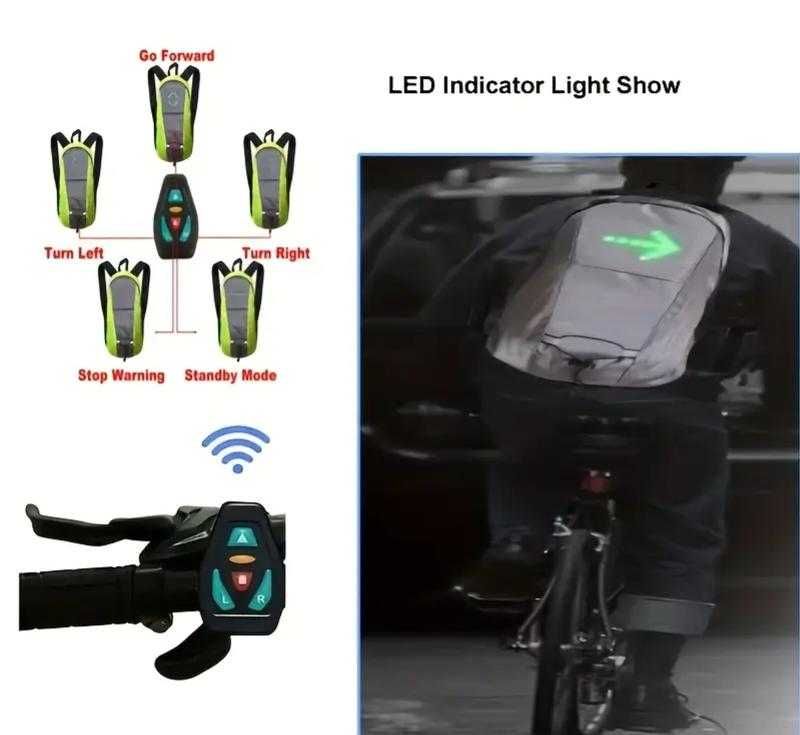 Новий LED велосипедний рюкзак, USB підключення для їзди на велосипеді