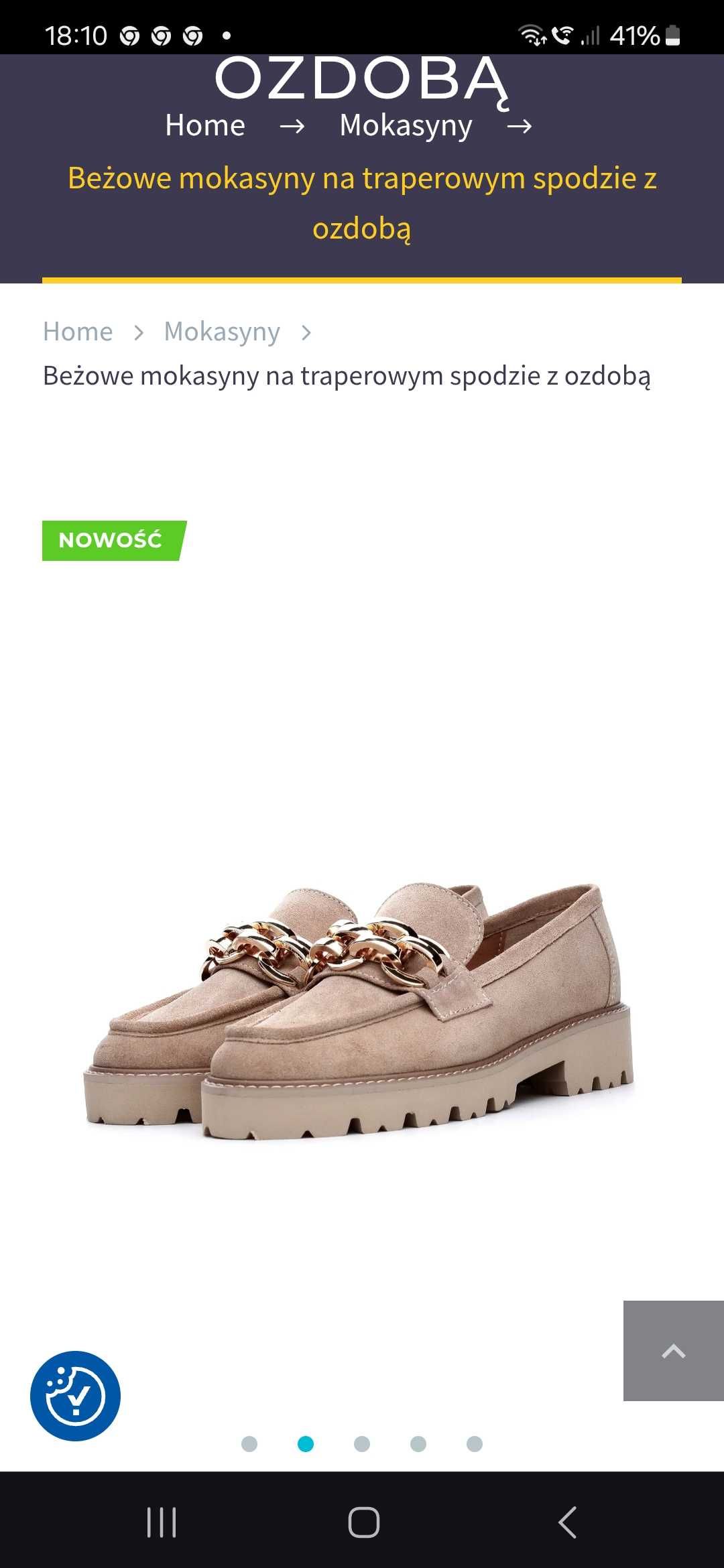 Buty lofty mokasyny inuovo skora nat 41 nowe