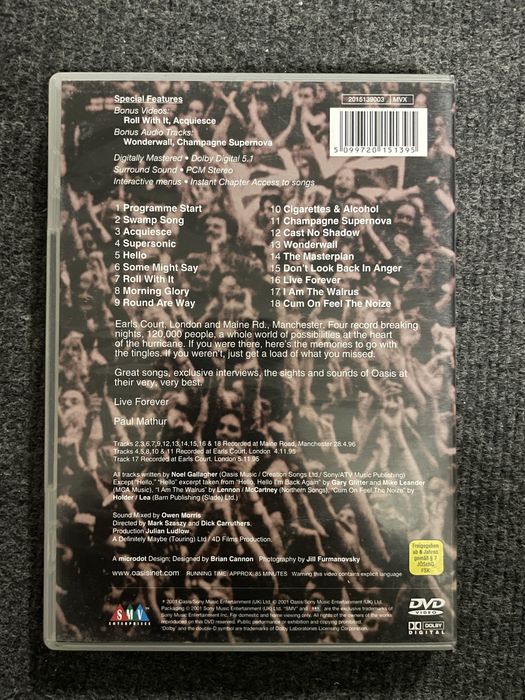 DVD oasis  there and then