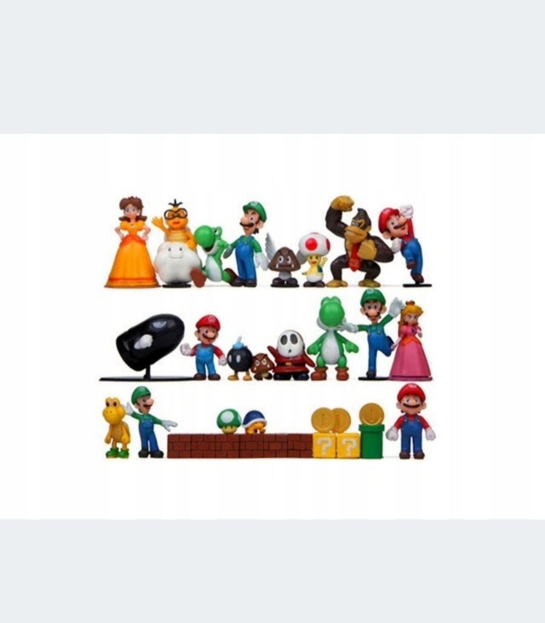 Figurki Super Mario Bros zestaw 12 sztuk