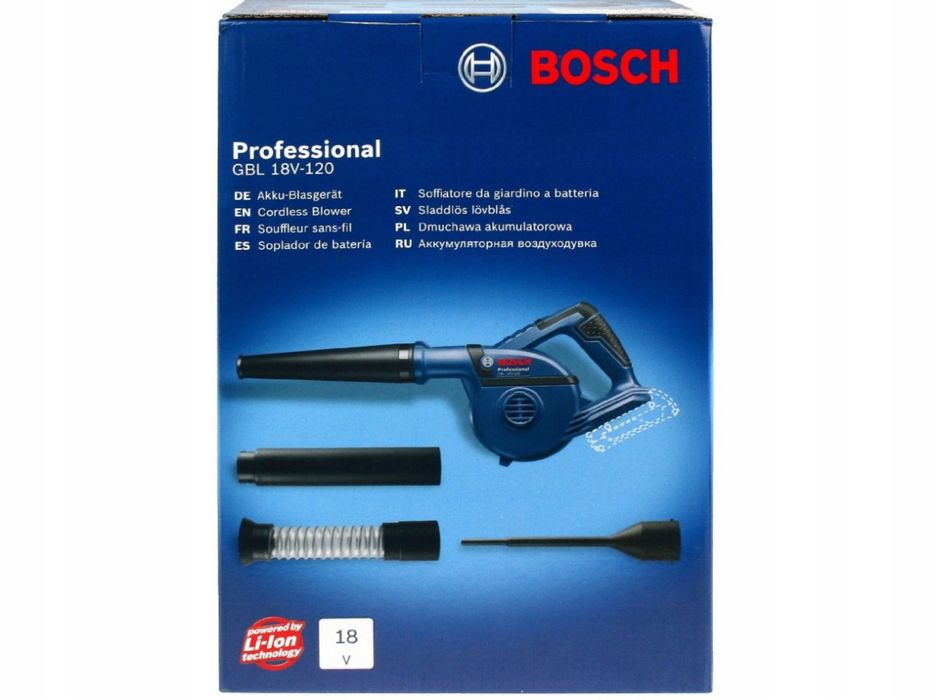 BOSCH Odkurzacz Dmuchawa Akumulatorowa Ogrodowa Mocna + Akcesoria
