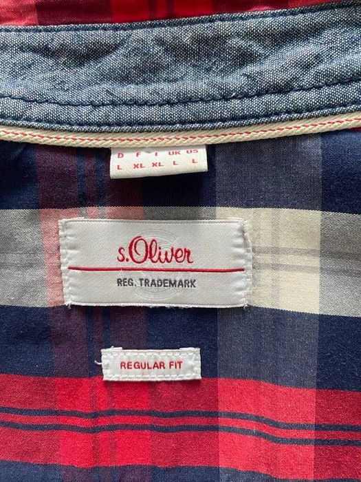 Koszula męska s.Oliver w kratkę regular fit