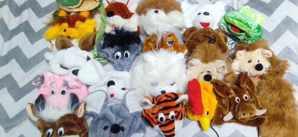 Маскарадні дитячі шапки звірів