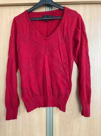 Sweter cienki S 36 czerwony