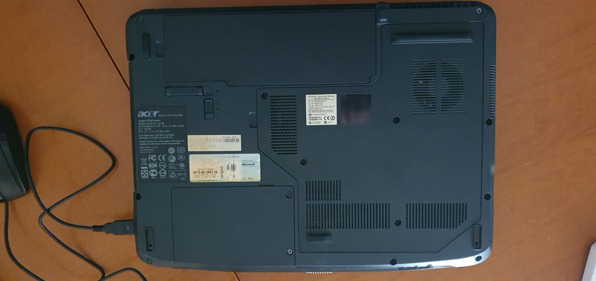 Computador portátil Acer Aspire 5720Z