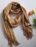 Karmelowy szalik z wełny dziewiczej 100%Pure Virgin Wool Sky Cashmere