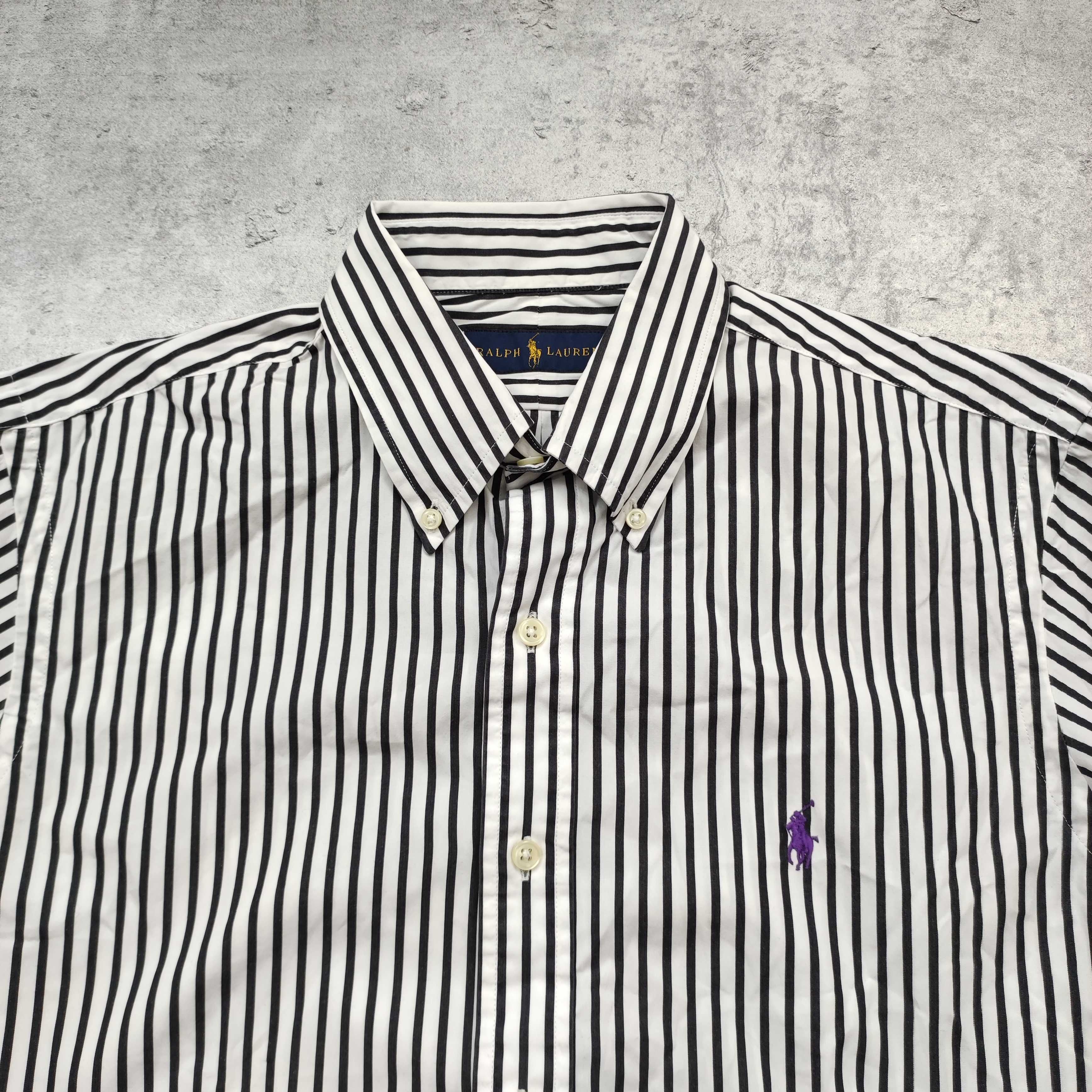 MĘSKA Elegancka Koszula PREMIUM Bawełna Polo Ralph Lauren Paski Konik