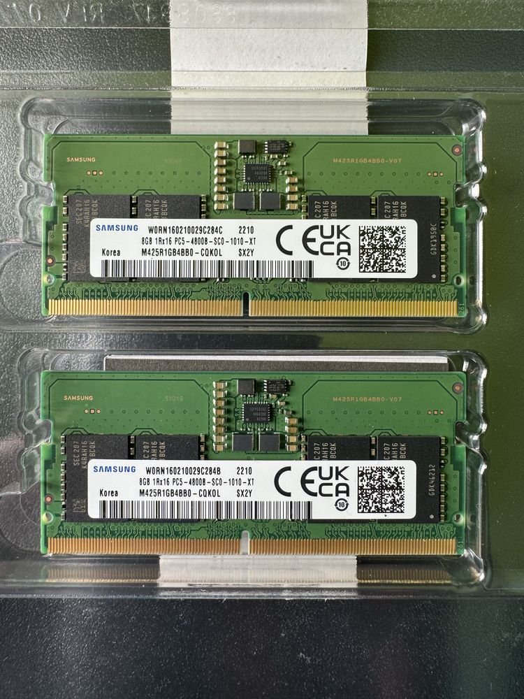 Memória RAM SODIMM Samsung DDR5 PC4800 16GB 2x8gb