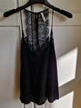 Bluzka top koronkowy czarny Stradivarius 36 S