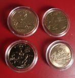 Pozłacane ćwierćdolarówki Dolar Moneta Monety Numizmat USA Delaware