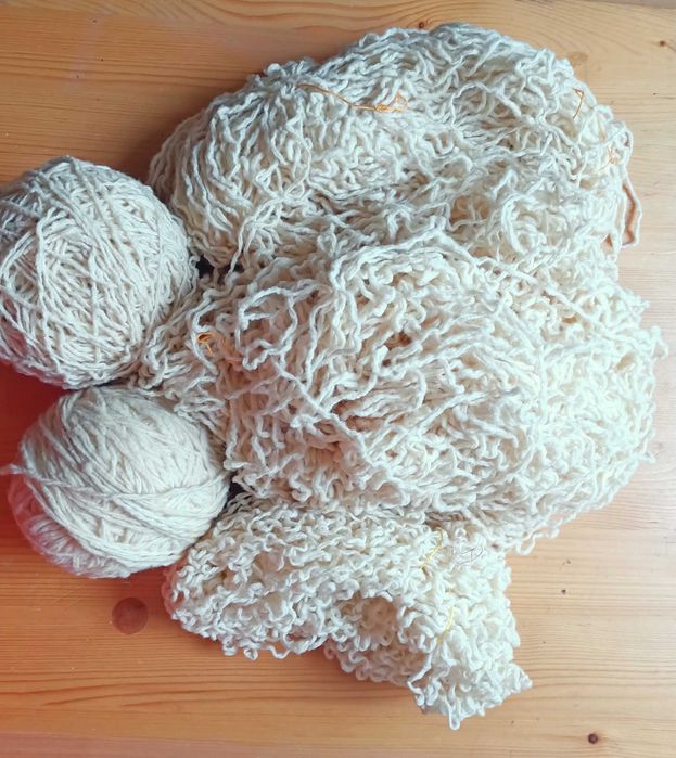 Wełna owcza naturalna, polska, 60 dkg