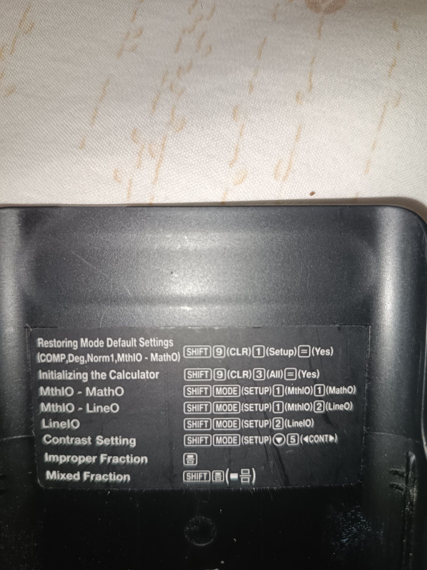 Kalkulator chemiczny CASIO