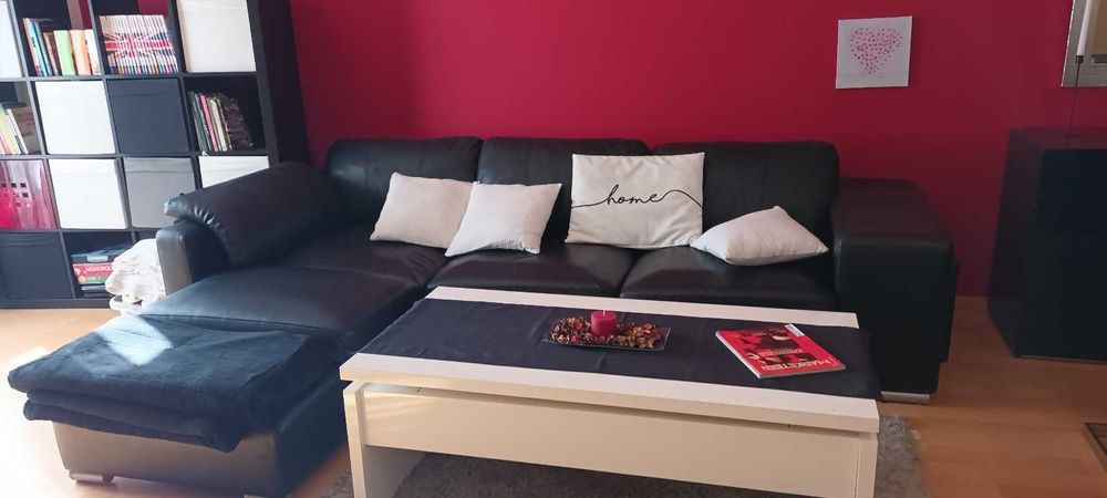 SOFÁ Pele Sintética  Chaise Longue