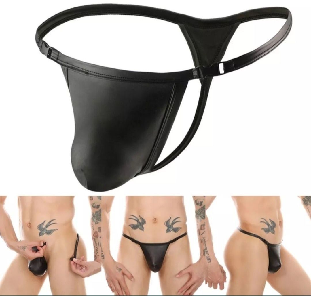 Sprzedam nowe stringi męskie skóropodobne rozmiar L, XL