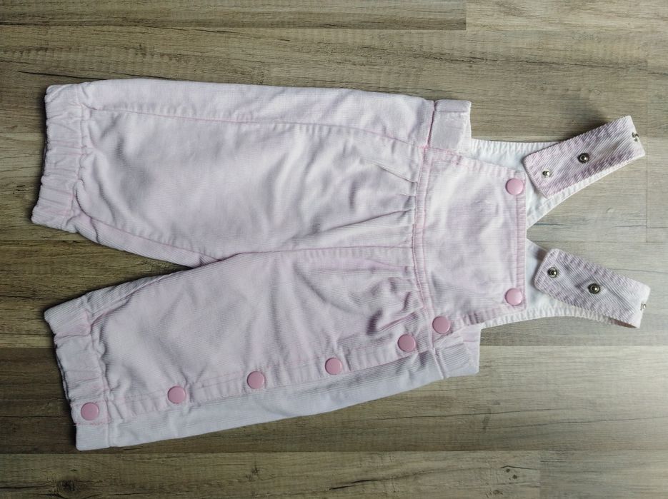 2 pary spodni ogrodniczek dziewczęcych w rozmiarze 62